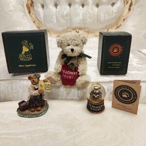 Boyds Bears Teachers Lot Miss Wisley Plush, Miss Appleton, Ms Appleby
